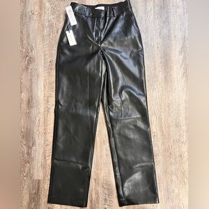 NWT Aritzia Babaton command vegan leather pant size 2